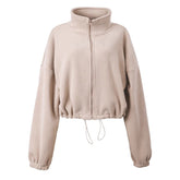 Women’s Casual Fleece Sweatshirt – Warm Loose Slimming Top | Lovana UK